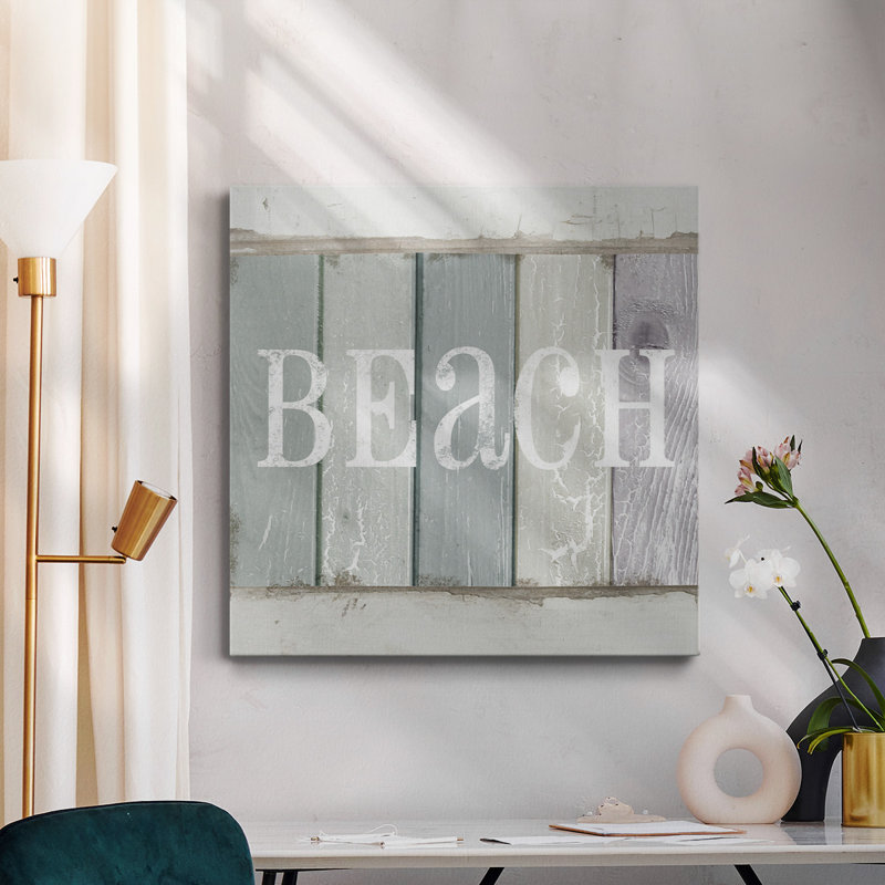 " Beach Sign IV " Print, 32" H x 32" W x 1" D