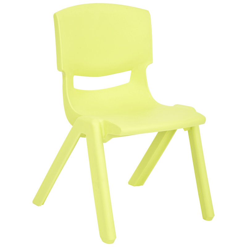 Tisbury 11" Kids Classroom Chair, Stackable, Lime