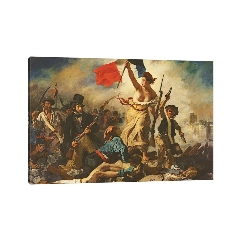 Liberté guidant le public, 28 juillet 1830, vers 1830-31 - Estampe numérique sur toile tendue avec châssis, H 32 po x l 48 po