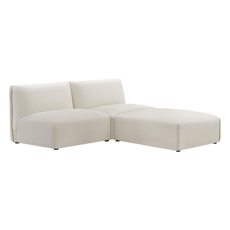 2 - Piece Upholstered Sofa With Ottoman