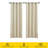 2 Pieces Beige Blackout Curtains Bedroom Curtains Grommet Curtains Thermal Insulated Room Darkening Small Window Panels-114328271