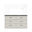 Commode 6 tiroirs pour chambre Hava Farmhouse, commode double 55 po et commode-114244269