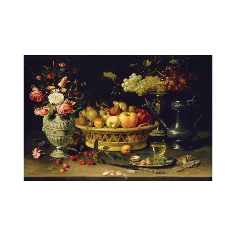 Still Life of Fruit and Flowers, 1608-21 1 Piece Wrapped Canvas Wall Art, 152.5 cm H x 101.5 cm W