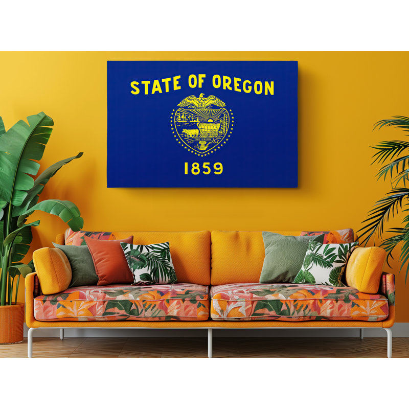 «Oregon State Flag», impression sur toile tendue, L 36 po x H 24 po