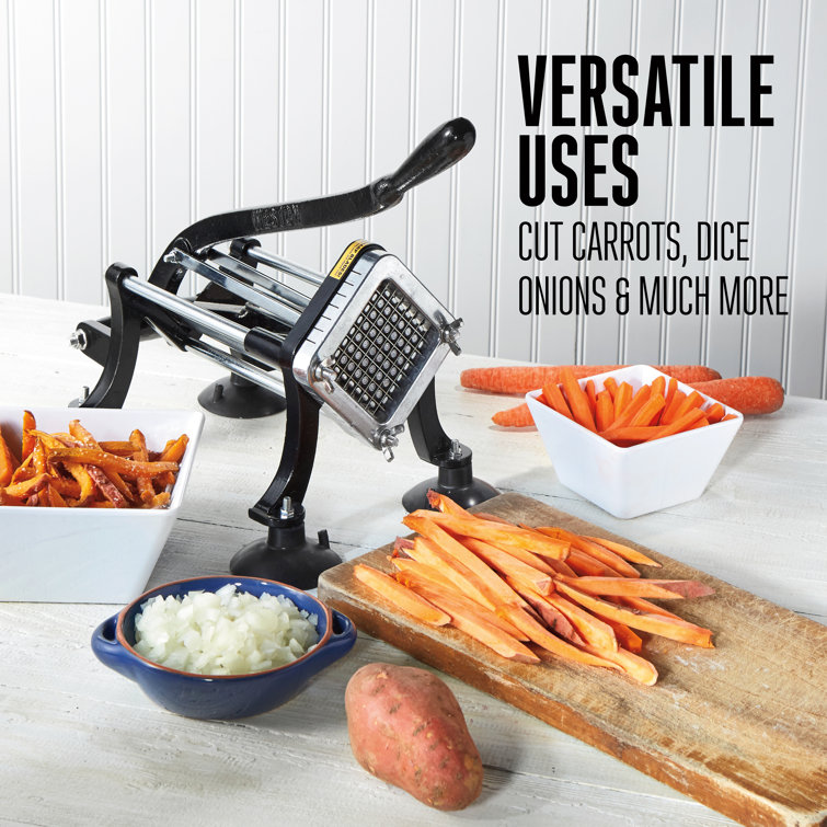 Vegetable Chopper with Container, Cheese Grater Dicer Mandoline Slicer  Cabbage Shredder French Fry Cutter Stainless Steel for Veggie Onion Potato