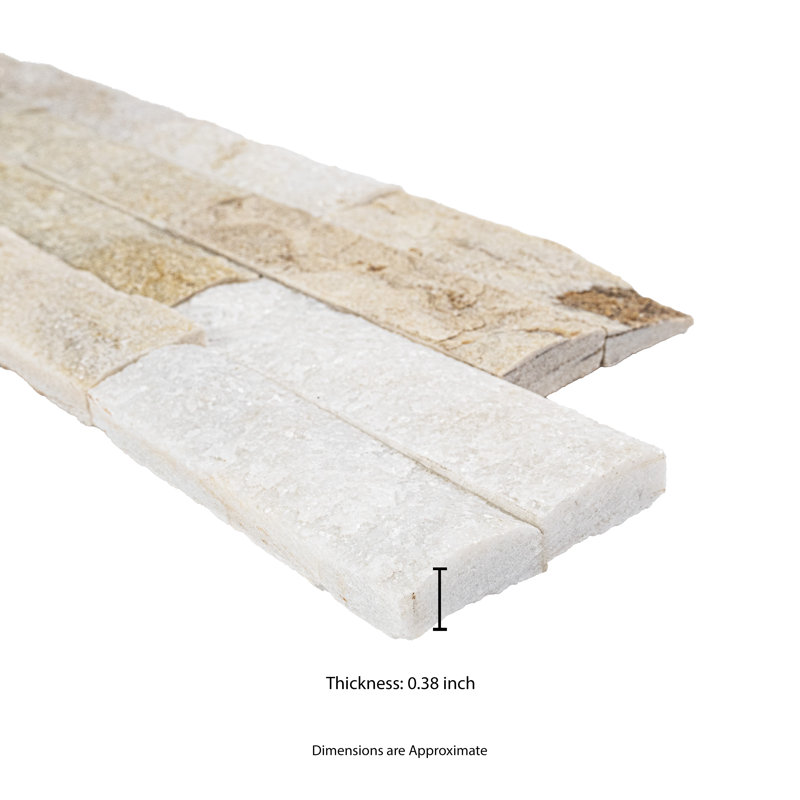 Stonecrest 6 in. x 24 in. Split Face Natural Stone Ledger Panel Wall Tile, Auric Gold