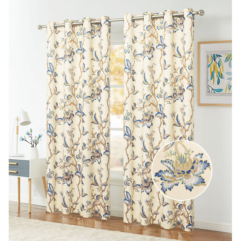 Braylene Blackout Curtain Single Panel, Navy