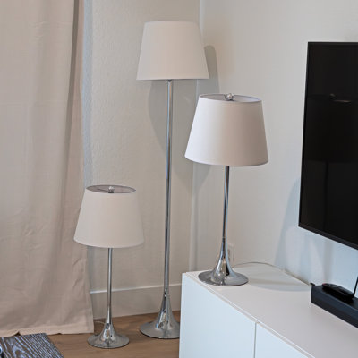 Ensemble de lampes de table et de plancher 3 pièces Modern Splendor