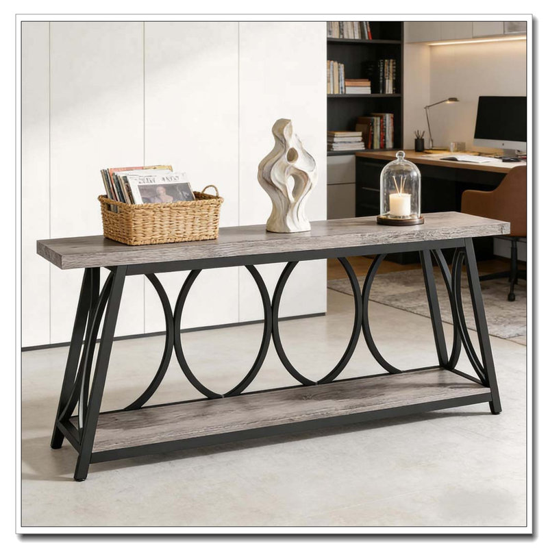2-Tier Hall Table, Gray