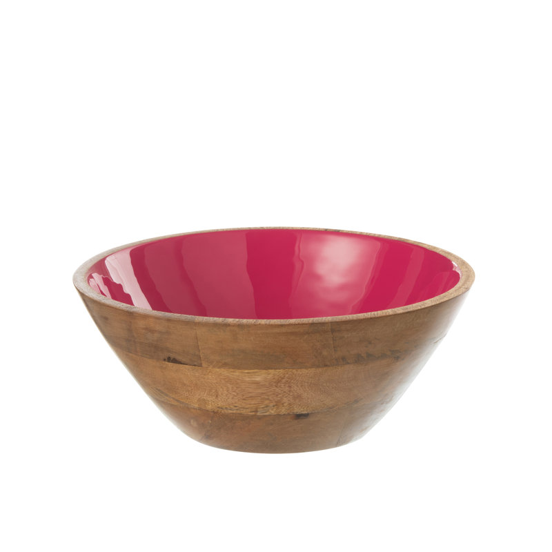Figaro Wood Decorative Bowl, Brown/Red