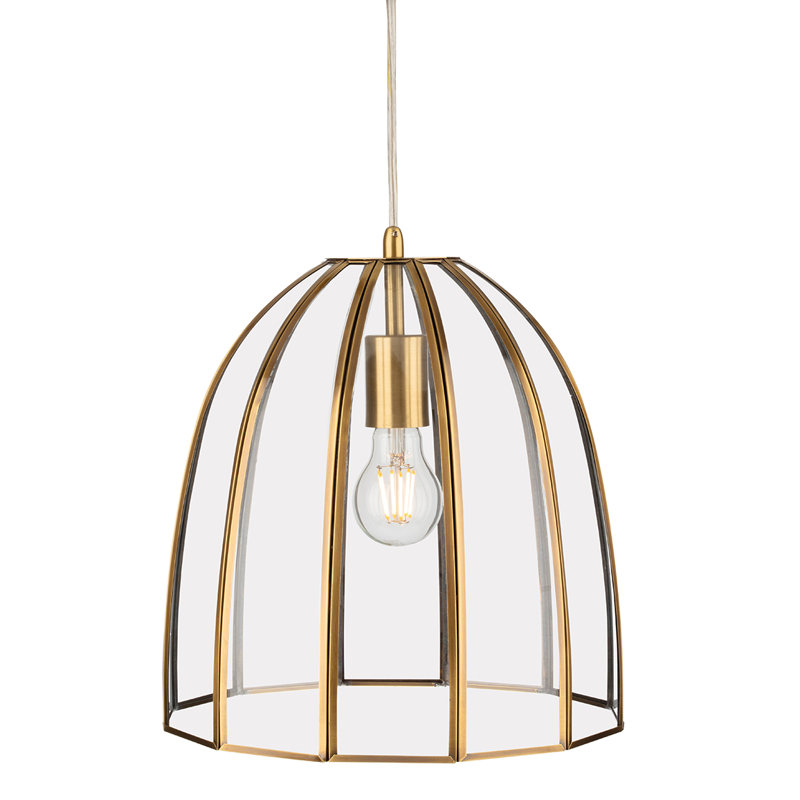 1 - Light Gold Dome Pendant