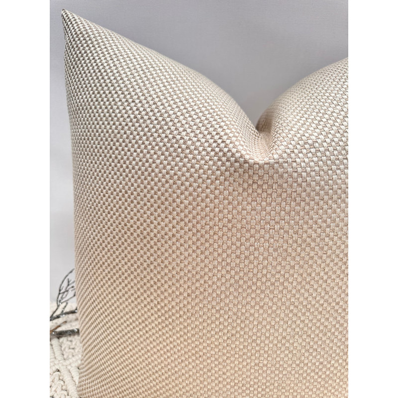 Abstract Beige Square Cushion Cover