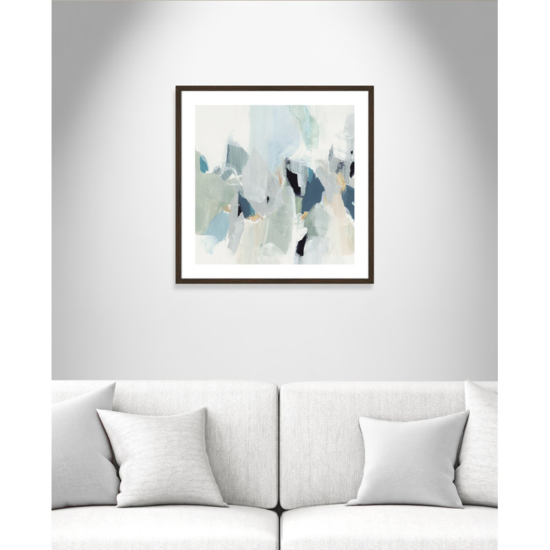 «Little Talks III» par Isabelle Z - reproduction d'art, H 28,75 po x l 28,75 po, Papier dans un cadre photo, Bois de noyer
