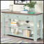 Console en bois de pin massif 48 po, table d'appoint moderne avec 3 tiroirs et 2 tablettes, facile à assembler-1074928006-1074928057