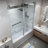 Opal Mirage MCOCOD 60" W x 60" H Double Smooth Sliding Soft-Close Tub Door with(10mm) Clear Glass-58149251