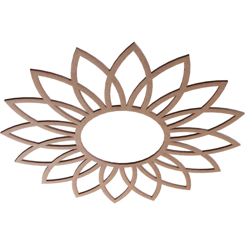Médaillon de plafond 28 "x 28" x P 9 3/4 "x P 3/8" Daisy, H 28 po x l 28 po x P 0,38 po