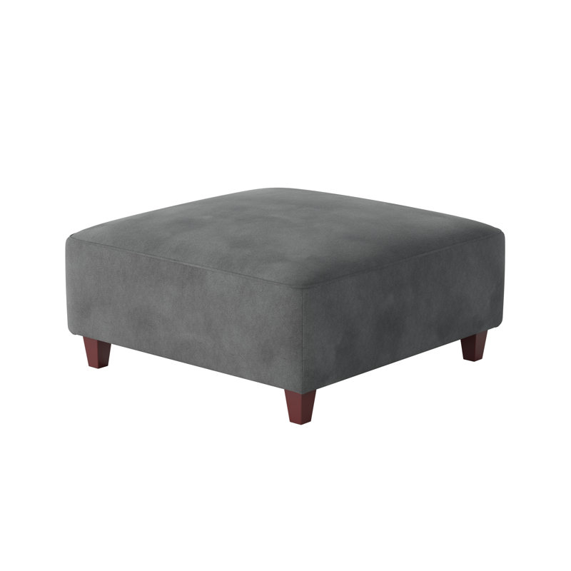 Repose-pieds Margueriete, Velours performance asphalte Bella