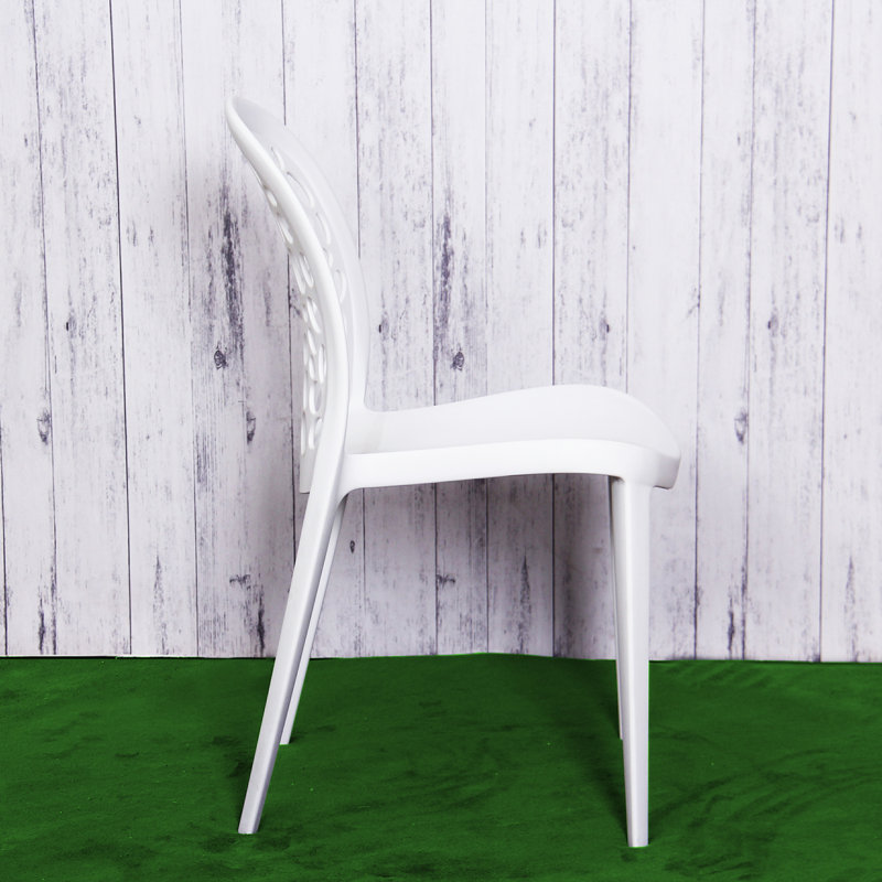 Chaise d'appoint en plastique Berlanga, Blanc