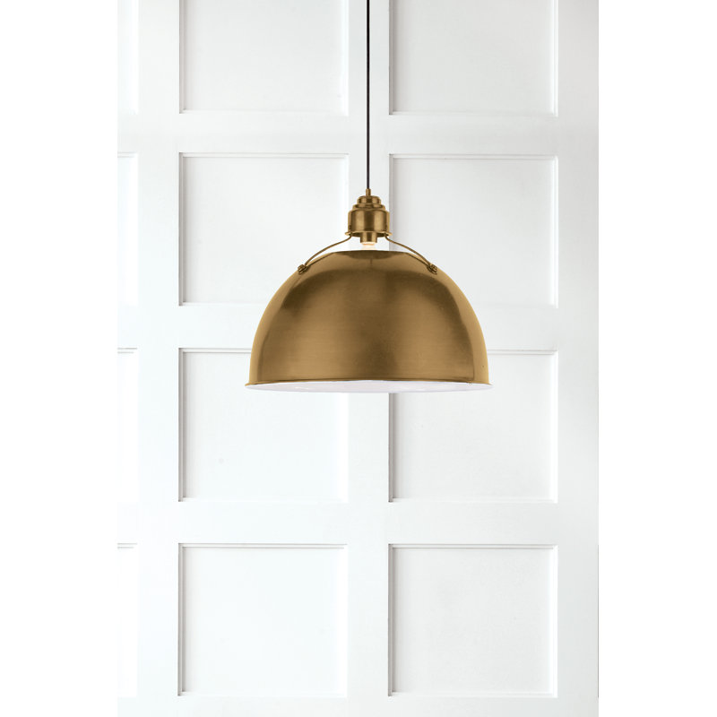 Thomas O'Brien Eugene Large Pendant, 19" H x 21" W x 21" D, Antique Brass