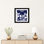 « indigo floral katagami i », reproduction d’impression sur toile tendue