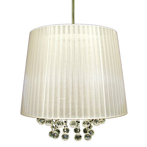 Lustre tambour 3 lumières Sundown, Blanc