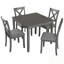 5 Piece Square Dining Set With 4 Cross Back Chairs-672564932