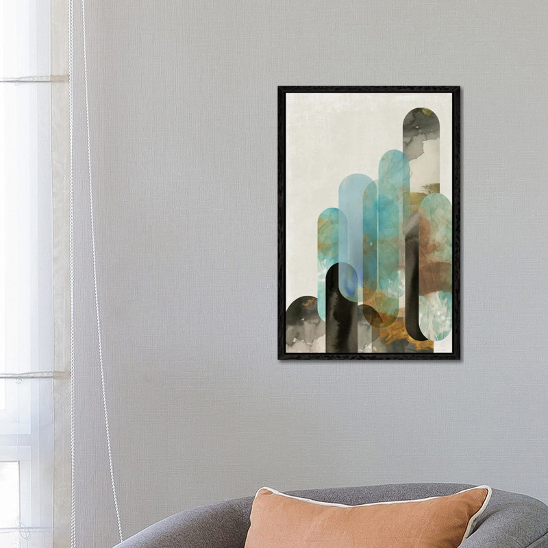 Teal Arches I by Tom Reeves - Gallery-Wrapped Canvas Giclée on Canvas, 66.04 cm H x 45.72 cm W, Black Floater Frame