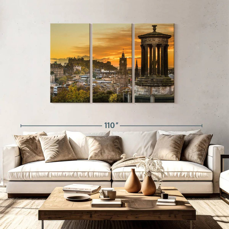 Syd Sunset Over Edinburgh, 48" H x 74" W