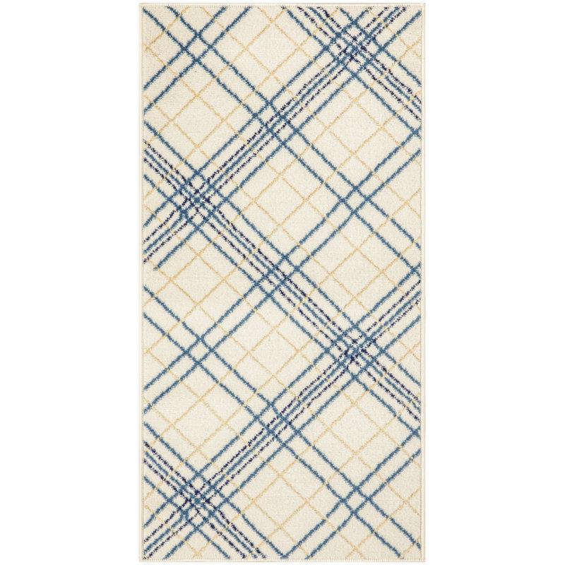 Plaid Indoor Rug, Rectangle 2' x 4'