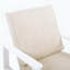 Fauteuil club d'extérieur en bois d'acacia avec coussin beige (structure blanche, ensemble de 2)-511848844