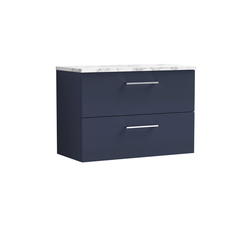 Arno 80.5cm Single Bathroom Vanity Base Only, Midnight Blue