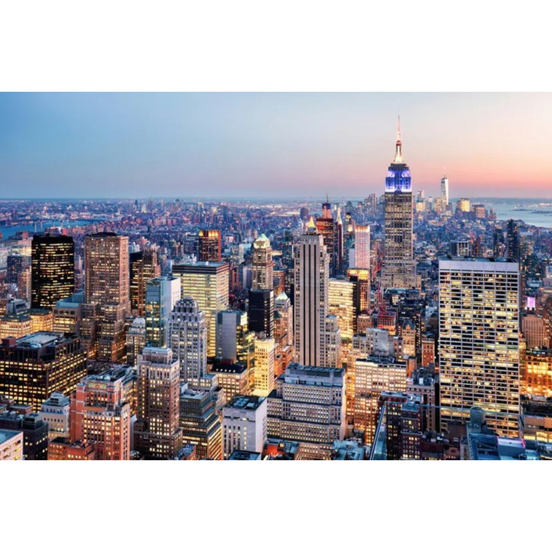 Papier peint New York Empire State Skyline, L 96 po x l 108 po