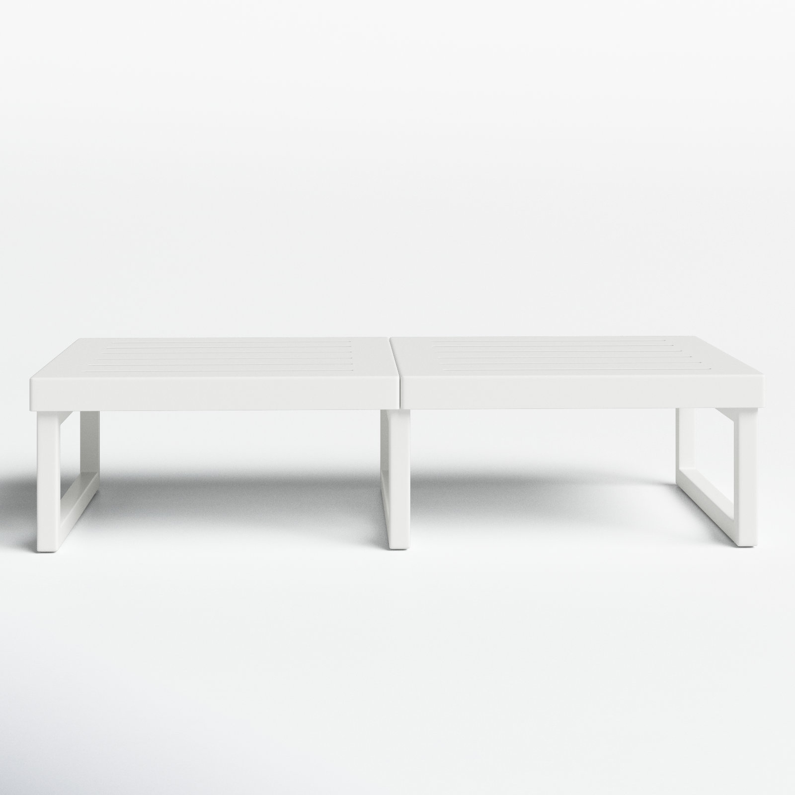 Lane 51'' Plastic / Acrylic Outdoor Coffee Table, White