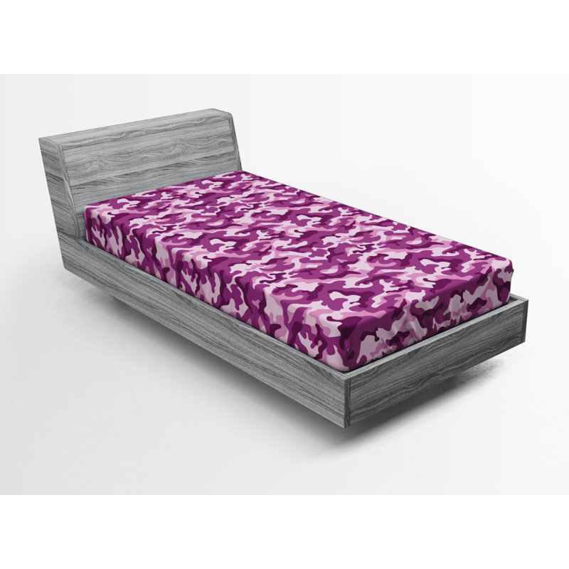 Microfiber Fitted Sheet, Twin Fitted Sheet, Camouflage
