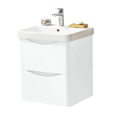 Clifton 500mm Wall Mounted Single Bathroom Vanity with Vitreous China Basin