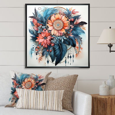 «Mauve Boho Dreamcatcher», impression sur toile
