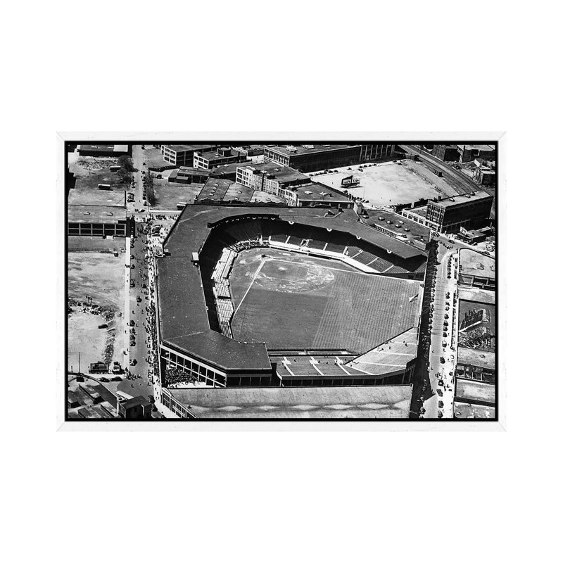 Boston: Fenway Park - Print on Canvas, 66.04 cm H x 45.72 cm W, White Framed