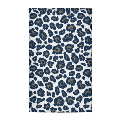 Imprimé animal blanc/bleu/Tapis décoratif grise