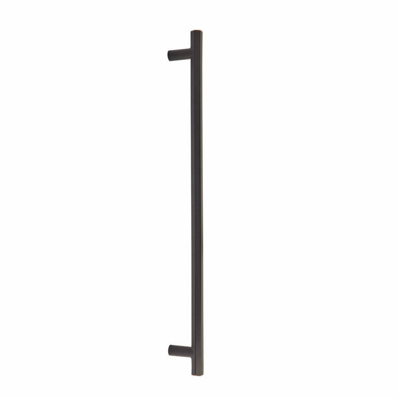 Poignée hexadécimale Emtek Mod 18 po d'un centre à l'autre (montage dos à dos), Bronze huilé