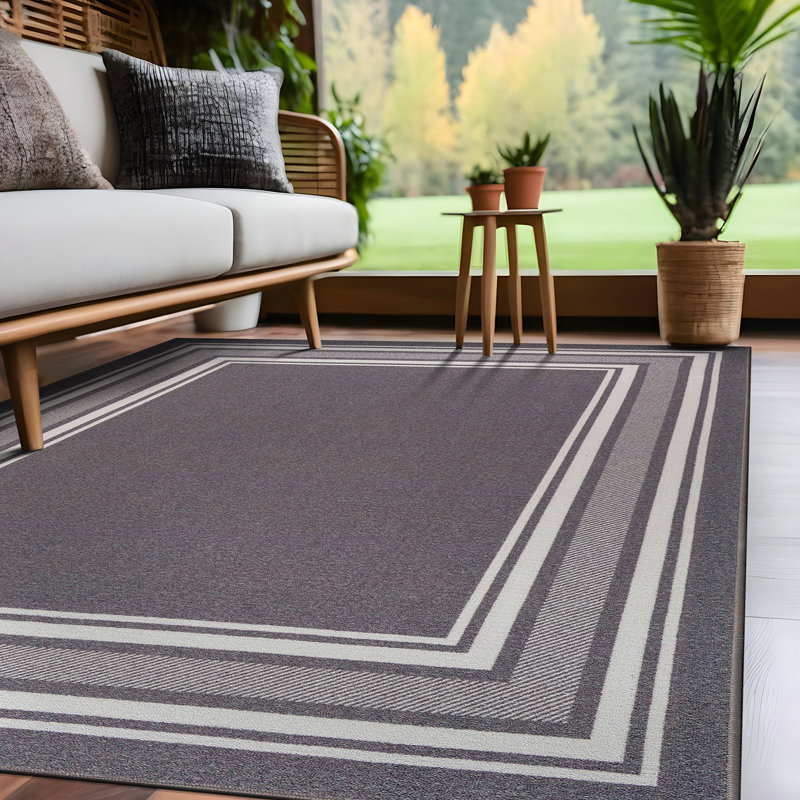 Tapis gris Quinter, Rectangle 5 pi 3 po x 6 pi 11 po