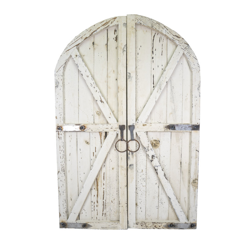 Handmade Farmhouse Buildings & Architecture Wall Decor on Solid Wood, 48" H x 32" W x 1" D, White
