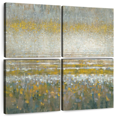Pluies sur le lac jaune-gris I
