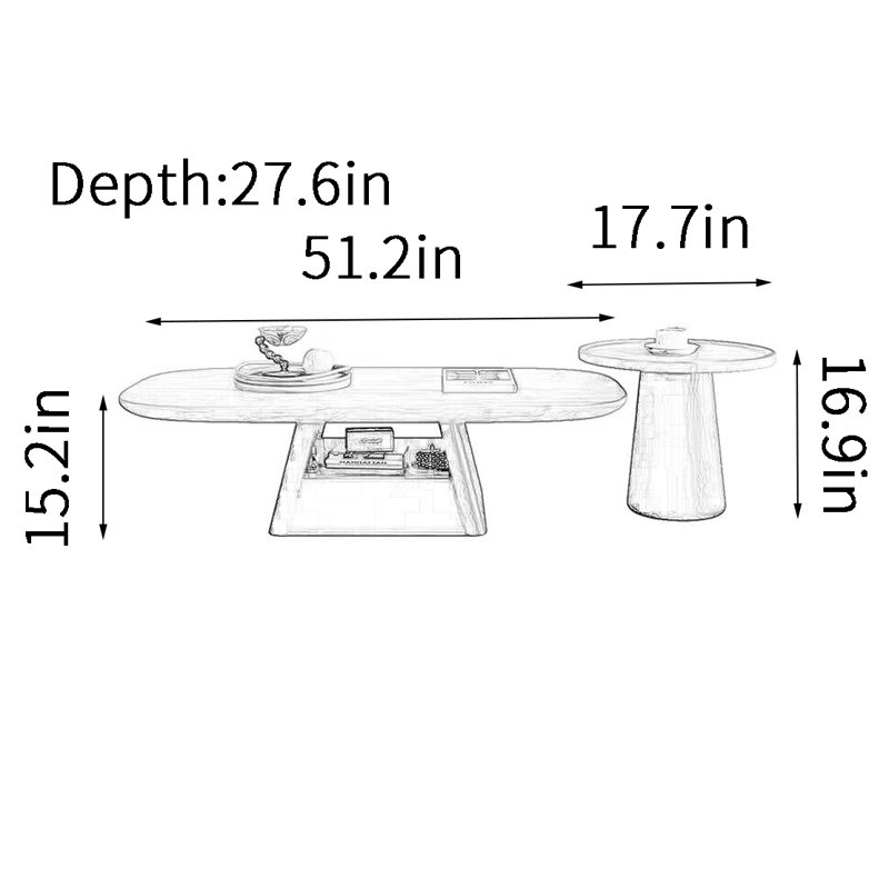 American high-end simple coffee table combination