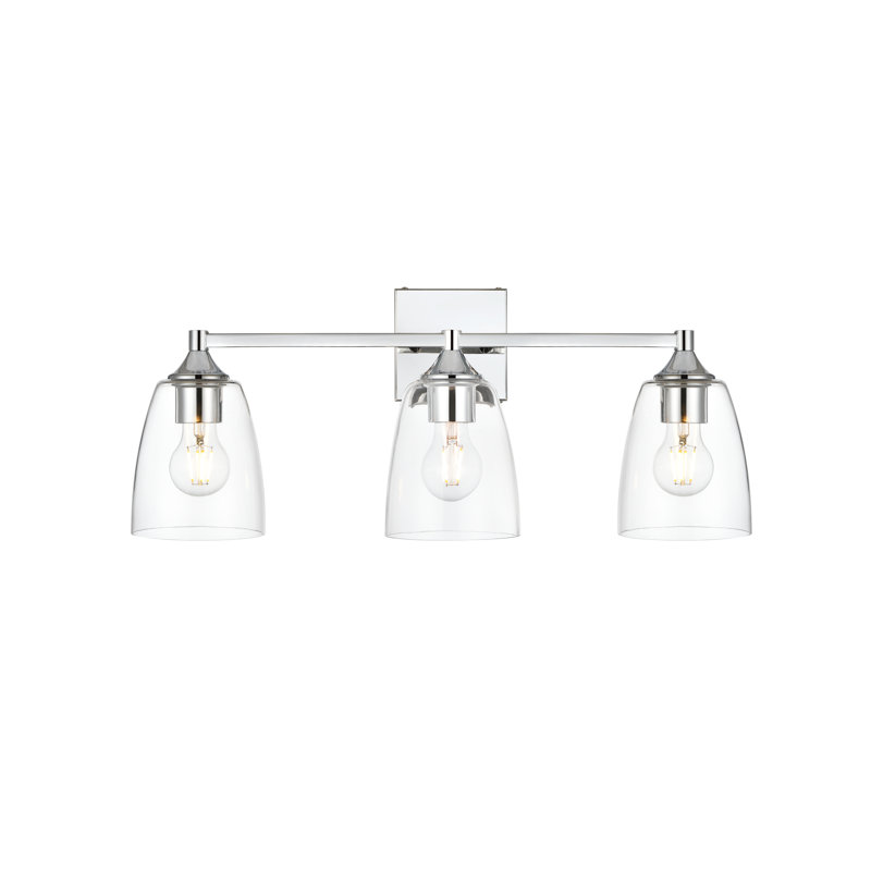 Éclairage pour meuble-lavabo à intensité variable Bahraoui, Chrome, Une lumière, H 10 po x l 5 po x P 5 po
