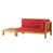 Coussin rouge / cadre naturel est en rupture de stock sélectionné