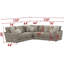 Canapé modulaire 3 pièces Zanna