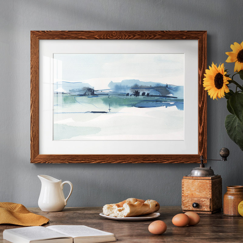 Ultramarine Vista II - reproduction encadrée rustique avec tableau mat, Érable, H 28 po x l 42 po x P 1,5 po