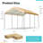 ADVANCE OUTDOOR 10x20FT Heavy-Duty Carport Canopy with 4 Height Adjustments(9.5-11FT) Shelter for Cars/Outdoor Events, Galvanized Steel Frame & Anti-UV Cover,Beige-120687348-120687352