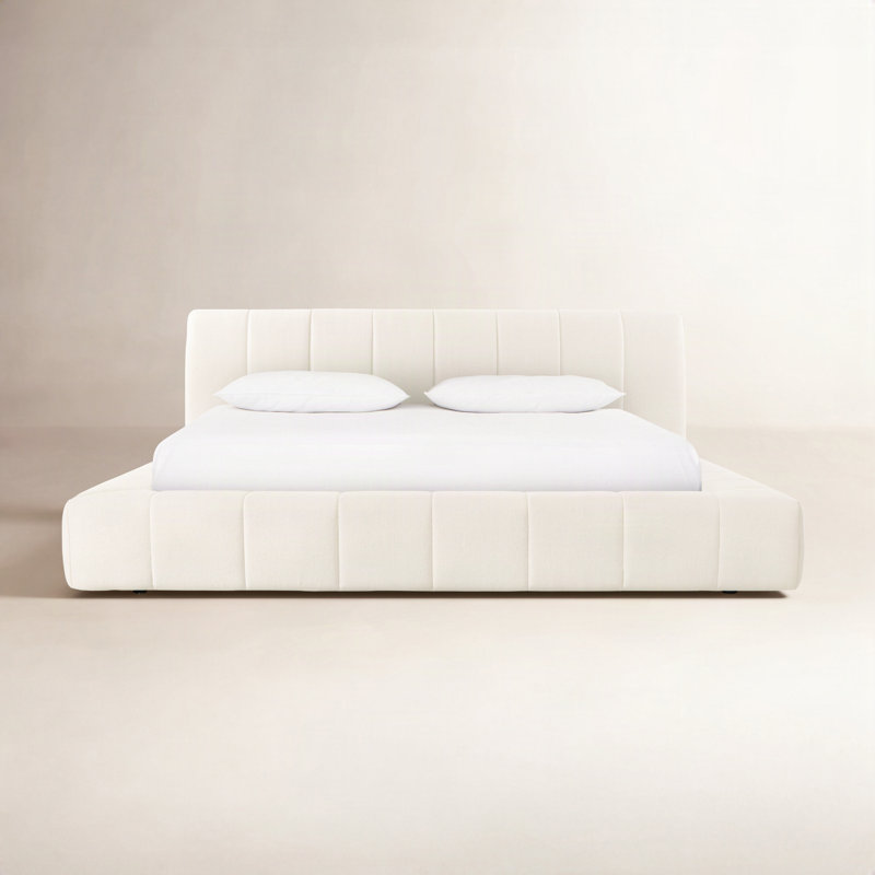 Langham Upholstered Bed, King, Fayette Cloud