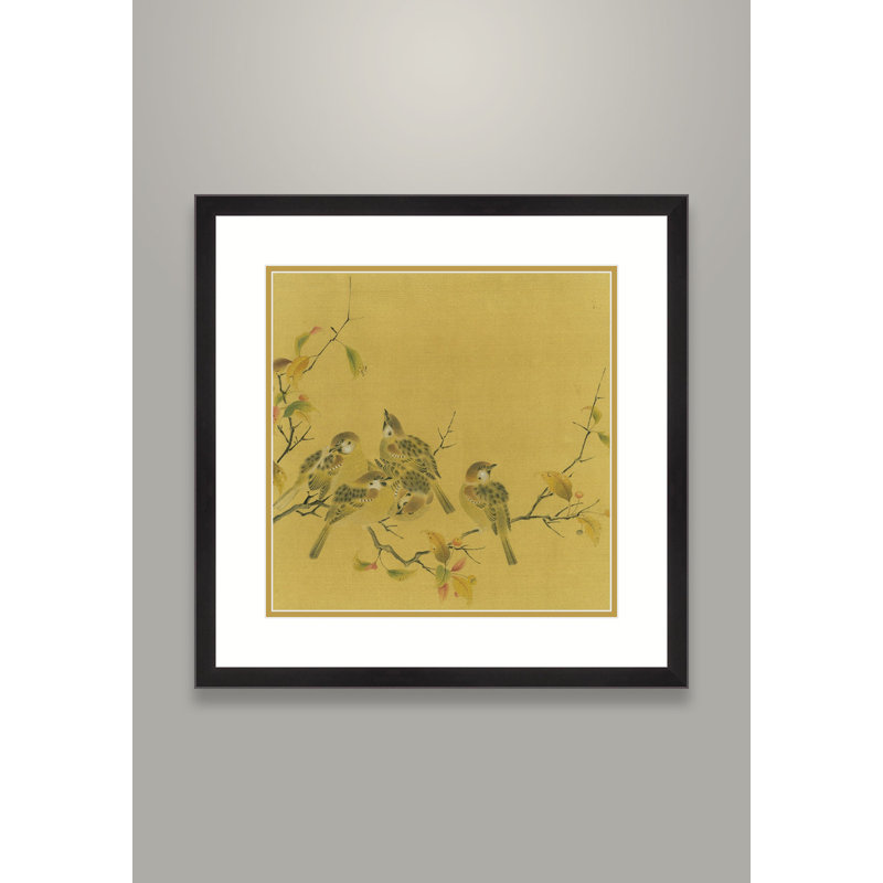 Tile Sparrows par Xian Yitang - Cadre pour une seule photo, Noir